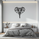Geometric Elephant Metal Wall Art - Modern Abstract Steel Decor - KAF119