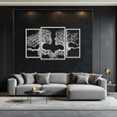Tree of Life Lovers Metal Wall Art - 3-Piece Modern Steel Wall Decor - KAF129