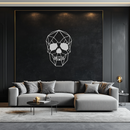 Geometric Skull Metal Wall Art - Modern Skull-Inspired Steel Decor - KAF134