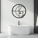Golden Ratio Circular Metal Wall Art - Fibonacci-Inspired Geometric Design - KAF145