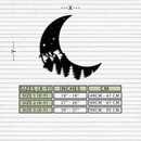 Enchanted Night Moon & Forest Metal Wall Art – Celestial Nature-Inspired Steel Decor - KAF151