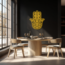 Hamsa Hand Metal Wall Art - Symbolic Protection & Spiritual Home Decor - KAF159