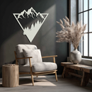 Mountain Forest Metal Wall Art - Geometric Nature Decor- KAF161
