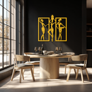 African Women Metal Wall Art - Elegant Tribal Wall Decor- KAF163