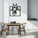 Giraffe Metal Wall Art - Playful Safari Animal Decor- KAF165