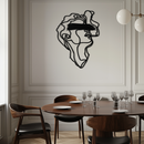 Blindfolded Men Metal Wall Art - Abstract Minimalist Line Art Decor- KAF170