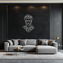 Frida Kahlo Metal Wall Art - Geometric Floral Portrait- KAF174
