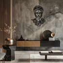 Frida Kahlo Metal Wall Art - Geometric Floral Portrait- KAF174
