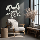 Bone-Holding Dog Metal Wall Art - Playful Pet Decor - KAF194