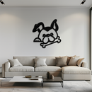 Bone-Holding Dog Metal Wall Art - Playful Pet Decor - KAF194