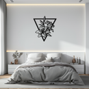 Geometric Lily Flower Metal Wall Art – Elegant Floral Design for Modern Decor - KAF196