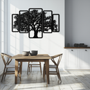 Multi-Panel Tree Metal Wall Art – Nature-Inspired Decor - KAF213