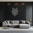 Mandala Wolf Metal Wall Art - Boho Animal Wall Decor - KAF272