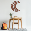 Haunted Moon Halloween Metal Wall Art - Witch & Castle Silhouette - KAF274