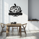 Happy Halloween Pumpkin Metal Wall Art - Spooky Home Decor - KAF275