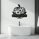 Happy Halloween Pumpkin Metal Wall Art - Spooky Home Decor - KAF275