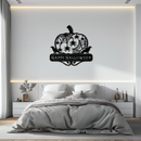 Happy Halloween Pumpkin Metal Wall Art - Spooky Home Decor - KAF275