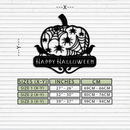 Happy Halloween Pumpkin Metal Wall Art - Spooky Home Decor - KAF275
