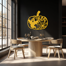 Halloween Boo Pumpkin Metal Wall Art - Spooky Halloween Decor- KAF276