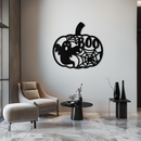 Halloween Boo Pumpkin Metal Wall Art - Spooky Halloween Decor- KAF276