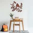 Love Birds Metal Wall Art - Romantic Silhouette Decor- KAF284