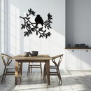 Love Birds Metal Wall Art - Romantic Silhouette Decor- KAF284