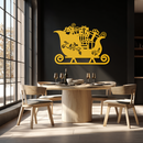 Christmas Sleigh Metal Wall Art - Festive Holiday Decor- KAF292