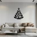 Christmas Tree Metal Wall Art - Festive Holiday Decoration- KAF296