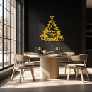 Christmas Tree Metal Wall Art - Festive Holiday Decor with Gifts- KAF298