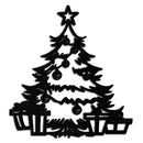 Christmas Tree Metal Wall Art - Festive Holiday Decor with Gifts- KAF298