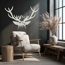 Majestic Deer Skull Metal Wall Art - Nature-Inspired Antler Decor- KAF300