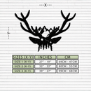 Majestic Deer Skull Metal Wall Art - Nature-Inspired Antler Decor- KAF300