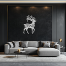Christmas Reindeer Metal Wall Art - Decorative Holiday Steel Deer Design- KAF308