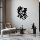 Christmas Snowman Metal Wall Art - Festive Holiday Gift Decor with Cute Snowman on Sled- KAF310