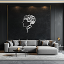Brain Tree Metal Wall Art - Abstract Woman Head Silhouette Steel Decor- KAF318