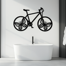 Butterfly Wheel Bicycle Metal Wall Art – Modern Artistic Bike Silhouette Decor- KAF319