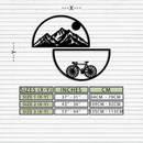 Mountain View Metal Wall Art - Half Circle Bicycle and Landscape Silhouette Decor- KAF321