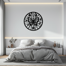 Butterfly Mandala Round Metal Wall Art - Elegant Circle Butterfly Silhouette for Home Decor- KAF322
