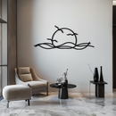 Sunset Metal Wall Art – Sunset Silhouette Steel Decor for Nature-Inspired Interiors- KAF331