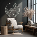 Flamingo Metal Wall Art – Elegant Flamingo Silhouette Steel Decor for Tropical and Modern Spaces- KAF333