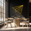 Paper Airplane Metal Wall Art – Minimalist Flight Silhouette Steel Decor for Modern and Whimsical Spaces- KAF340