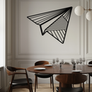 Paper Airplane Metal Wall Art – Minimalist Flight Silhouette Steel Decor for Modern and Whimsical Spaces- KAF340
