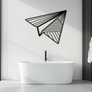 Paper Airplane Metal Wall Art – Minimalist Flight Silhouette Steel Decor for Modern and Whimsical Spaces- KAF340