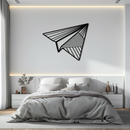 Paper Airplane Metal Wall Art – Minimalist Flight Silhouette Steel Decor for Modern and Whimsical Spaces- KAF340