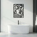 Abstract Face Silhouette Metal Wall Art – Modern Minimalist Line Art for Contemporary Interiors- KAF348