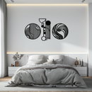 Abstract Geometric Trio Metal Wall Art – Modern Circle and Line Patterned Minimalist Steel Decor Set- KAF351