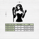 Jazz Singer Silhouette Metal Wall Art - Elegant Female Vocalist Decor - KAF355