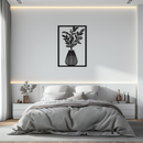 Botanical Vase Metal Wall Art – Elegant Plant Silhouette for Modern Nature-Inspired Decor- KAF357