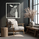 Bottle and Leaf Metal Wall Art – Modern Abstract Home Decor for Kitchen or Dining Room- KAF358