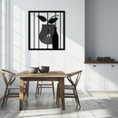 Bottle and Leaf Metal Wall Art – Modern Abstract Home Decor for Kitchen or Dining Room- KAF358